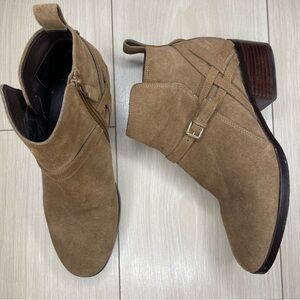 Cole Haan Tan Suede Leather Ankle Boots